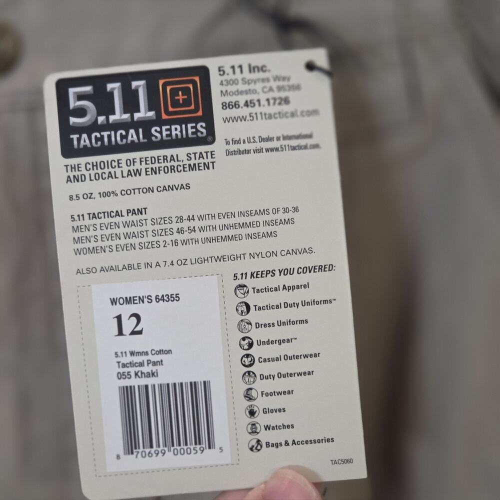 5.11 Tactical Stryke Pants 32x30 Women’s Size 12 Cargo Ripstop Utility Khaki NWT - Picture 6 of 13